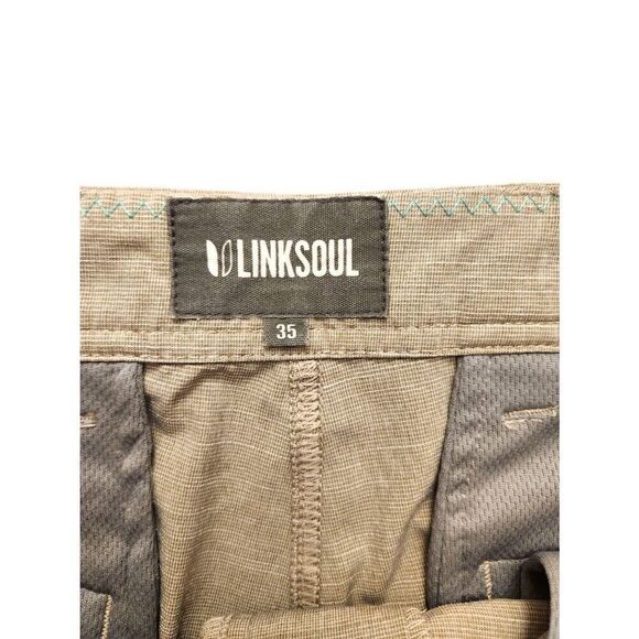 LINKSOUL Performance Golf Shorts Mens 38x10 light beige Poly - Picture 2 of 12